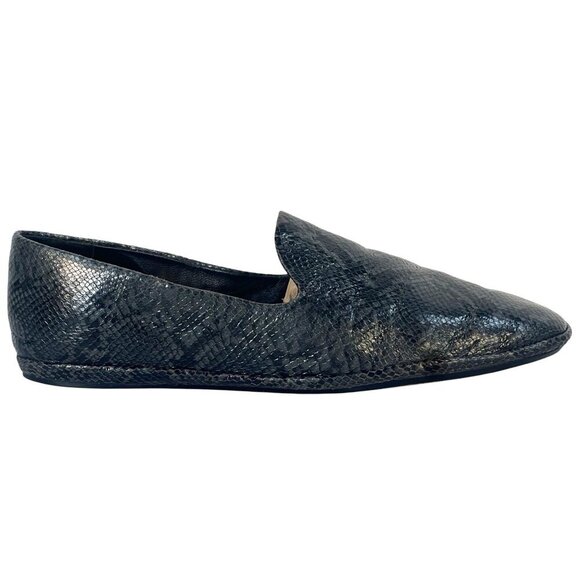 Vince Women’s Paz Venetian Slip On Loafer Flats Natural Snakeskin Size 8.5M - Picture 1 of 9